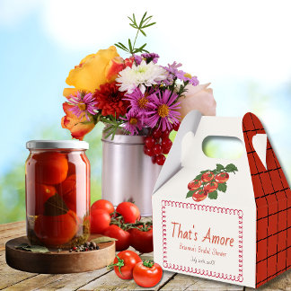 That's Amore Red Tomato Italian Bridal Shower Favor Boxes