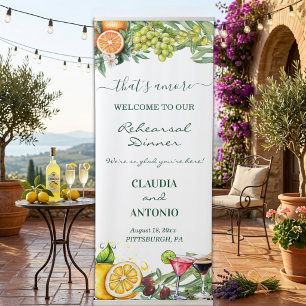 That's Amore Rehearsal Dinner Welcome Retractable Banner