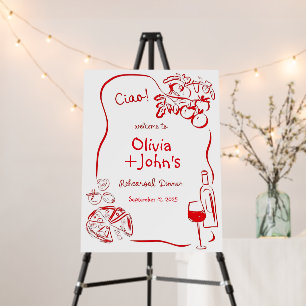 That's Amore Rehearsal Dinner Welcome Sign, That's Foam Board