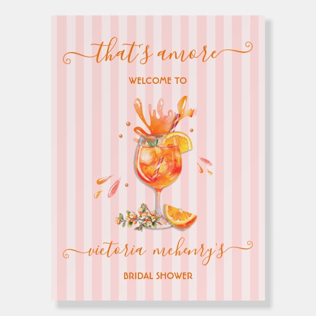 That's Amore Spritz Bridal Shower Foam Board (Front)