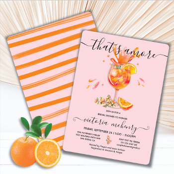 That's Amore Spritz Bridal Shower Invitation by McBooboo at Zazzle
