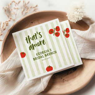 That's Amore Tomato Bridal Shower Napkins