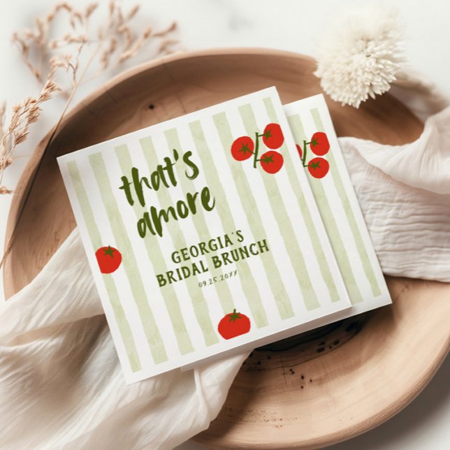 That's Amore Tomato Bridal Shower Napkins (Creator Uploaded)