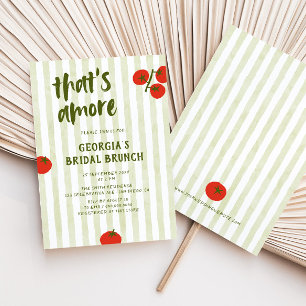 That's Amore Tomato Hand Drawn Bridal Shower Invitation