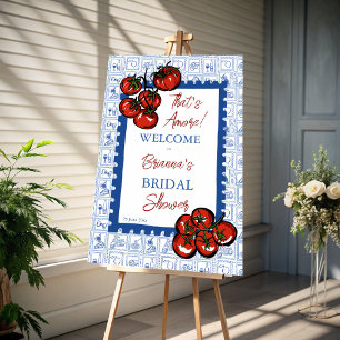 That's amore tomato Italian bridal shower welcome Foam Board