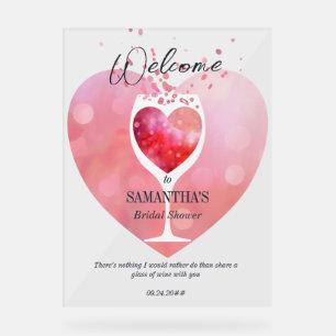 Thats Amore Vino Before Vows Winery Bridal Shower Acrylic Sign