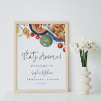 That's Amore! Watercolor Italian Food Welcome Sign