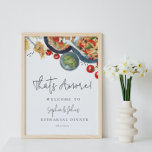 That&#39;s Amore! Watercolor Italian Food Welcome Sign at Zazzle