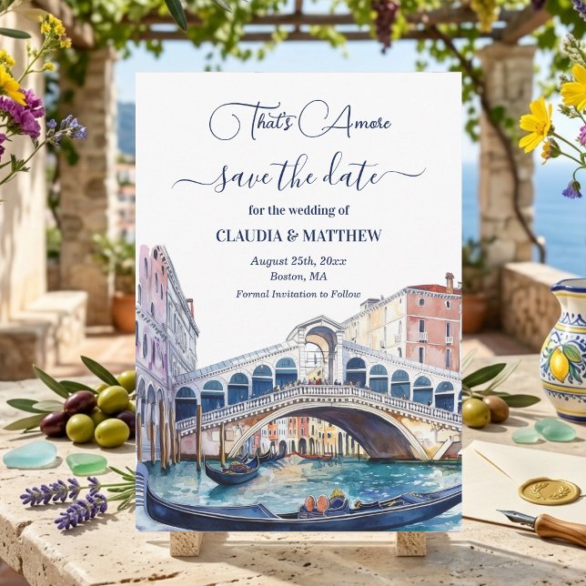 That's Amore Watercolor Venice Save The Date (Creator Uploaded)