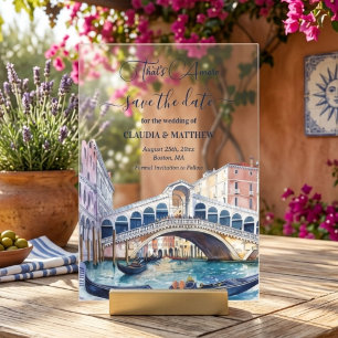 That's Amore Watercolor Venice Save The Date