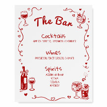 Thats Amore Wedding Bar Sign Cocktail Menu Sign