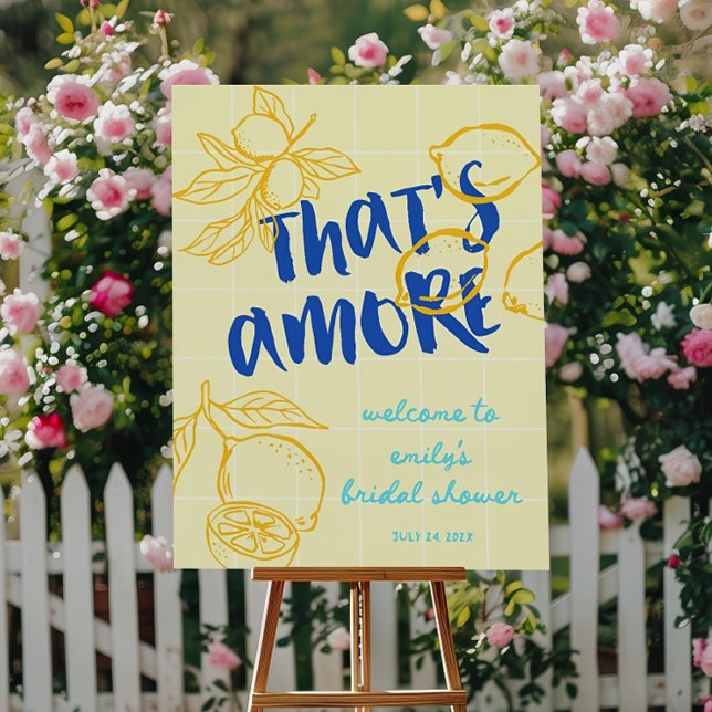 That's amore Welcome sign Bridal shower sign Handw (Creator Uploaded)