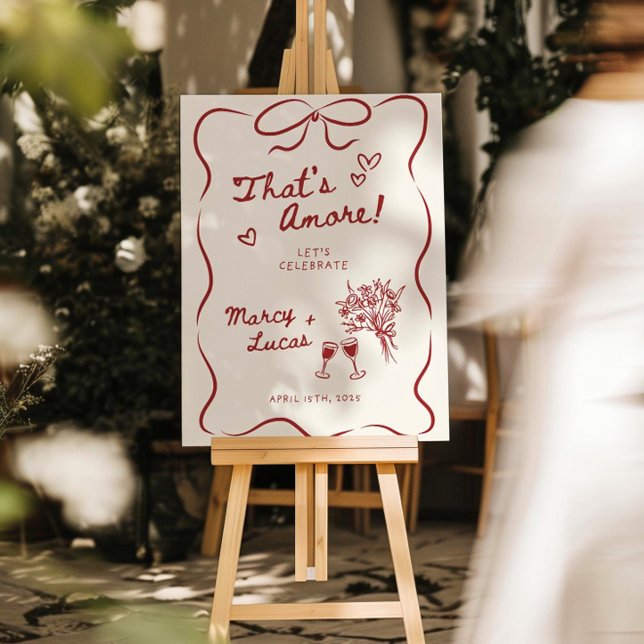 That's Amore Welcome Sign Template, Engagement Par (Creator Uploaded)