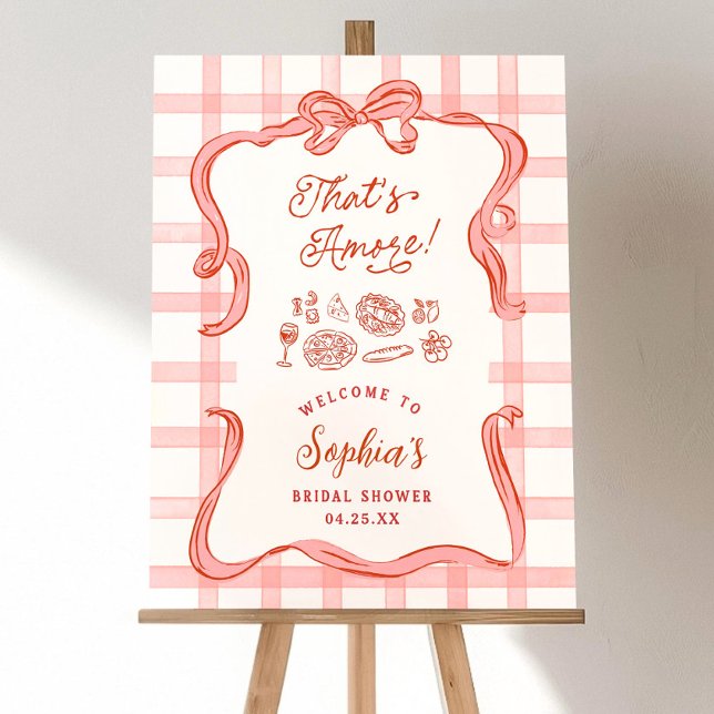 Thats Amore Welcome Sign Template Italian Bridal  (Creator Uploaded)