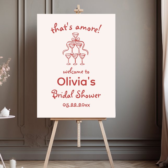 That's Amore Whimsical Bridal Shower Foam Board (Creator Uploaded)