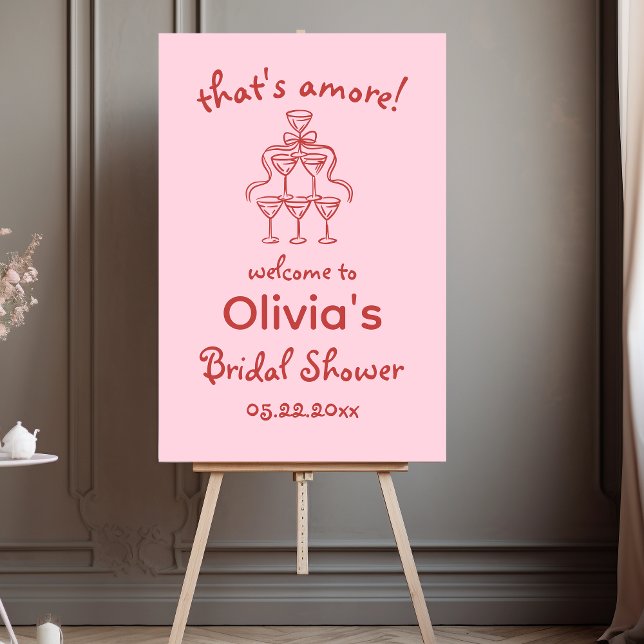 That's Amore Whimsical Bridal Shower Foam Board (Creator Uploaded)