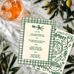 That's Amore Whimsical CUSTOM Italian Food Drink Menu