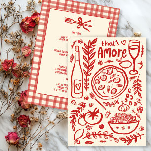 That's Amore Whimsical CUSTOM Italian Food Drink  Menu