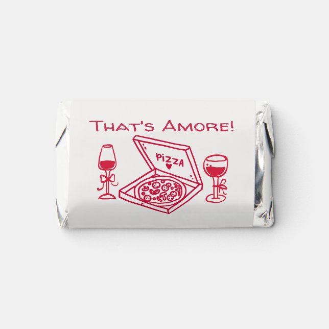 That's Amore Whimsical Hand Drawn Bridal Shower Hershey's Miniatures (Front)