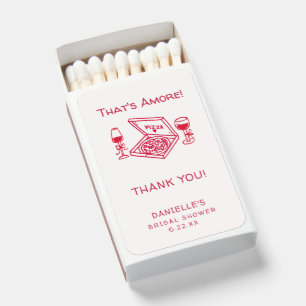 That's Amore Whimsical Hand Drawn Bridal Shower Matchboxes