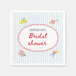 That's amore whimsical Italian bridal shower Napkins