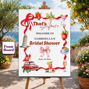 That's Amore Whimsical Italian Bridal Welcome Foam Board