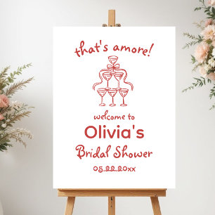 That's Amore Whimsical Red Bridal Shower Foam Board