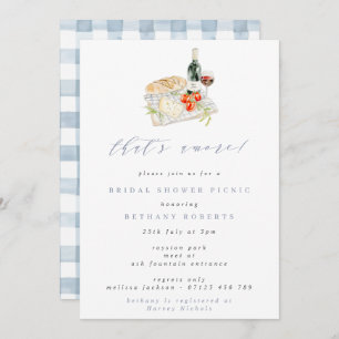 That's Amore Wine & Cheese Bridal Shower Picnic Invitation