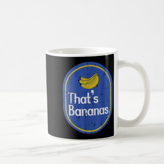 Thats Bananas Sticker Fruit Costume Halloween Men  Coffee Mug (Right)