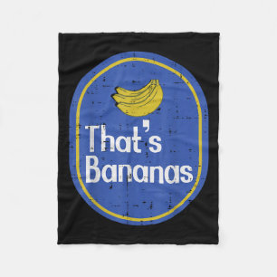 Thats Bananas Sticker Fruit Costume Halloween Men Fleece Blanket