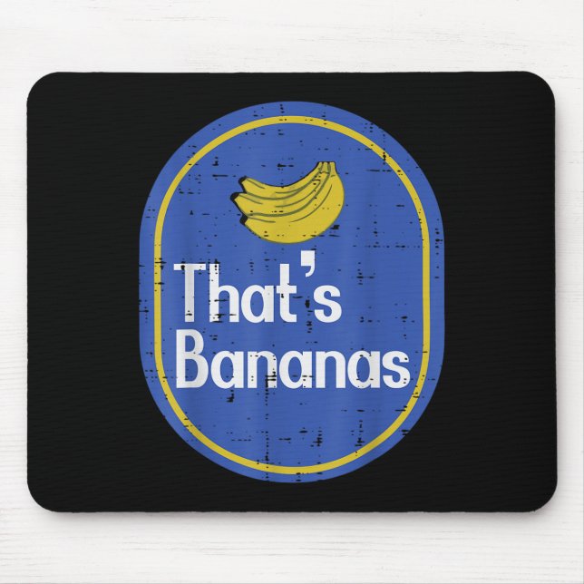 Thats Bananas Sticker Fruit Costume Halloween Men  Mouse Pad (Front)