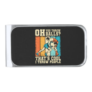 That's Cool I Throw People Silver Finish Money Clip
