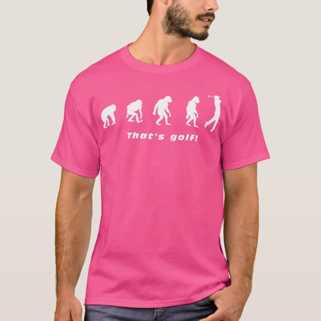 Thats Golf Golfer Evolution Golf Club Golf Course T-Shirt (Front)