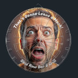 That's Gonna Leave A Mark Funny Dart Board<br><div class="desc">Bull's Eye in your Face Humorous Dartboard Whether you're a pro or just playing for fun, this hilarious dartboard brings personality to your throws—because even your target should have a reaction! Keep the current dart board image of a very surprised man, or replace it with your own. Every throw is...</div>
