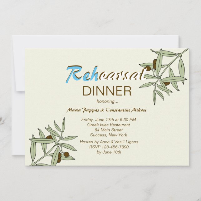 That's Greek Rehearsal Dinner Party Invitation (Front)