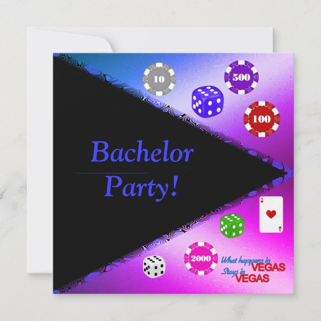 THATS HOW I ROLL BACHELOR INVITATION gradient (Front)