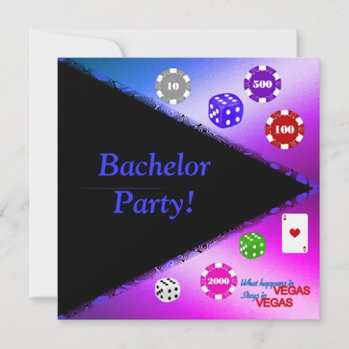 THATS HOW I ROLL BACHELOR INVITATION gradient