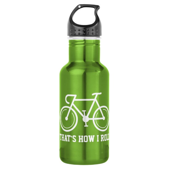 Thats how i roll funny bicylce sports water bottle (Front)