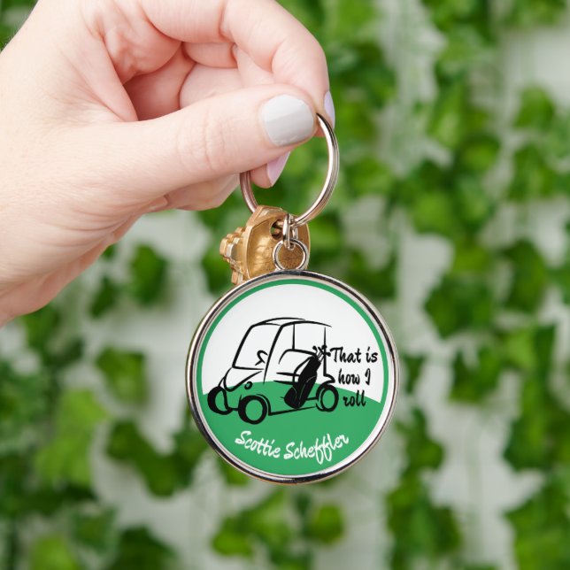 That's How I Roll Golf Pun Personalized Keychain (Hand)