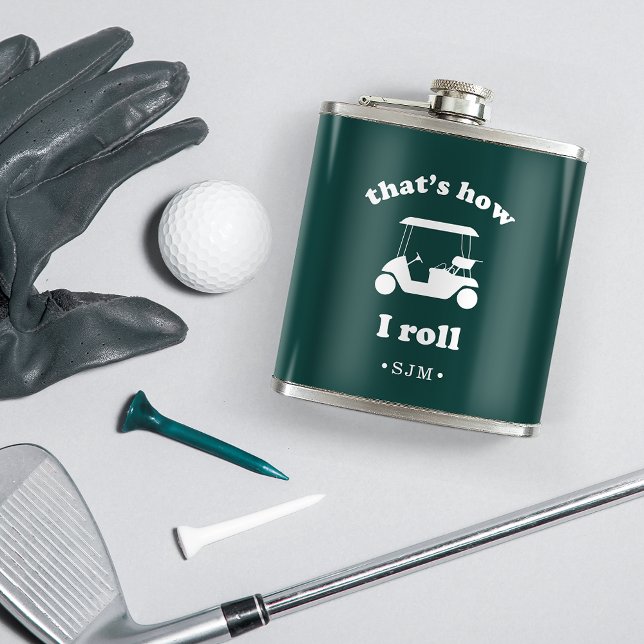That's How I Roll | Monogrammed Golf Flask (Creator Uploaded)