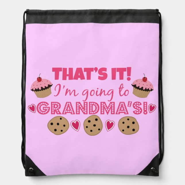That's it! I'm going to Grandma's! Drawstring Bag (Front)