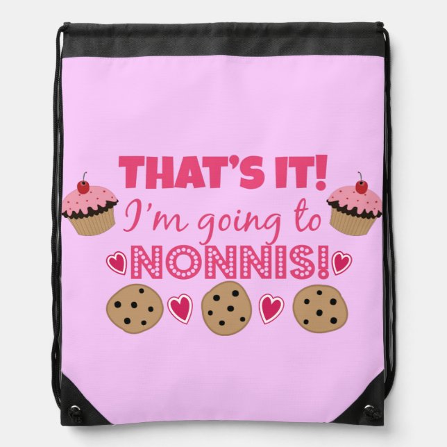 That's it! I'm going to Nonni's! Drawstring Bag (Front)