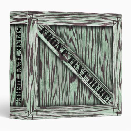 That's Just Crate! - Green Wood - 3 Ring Binder