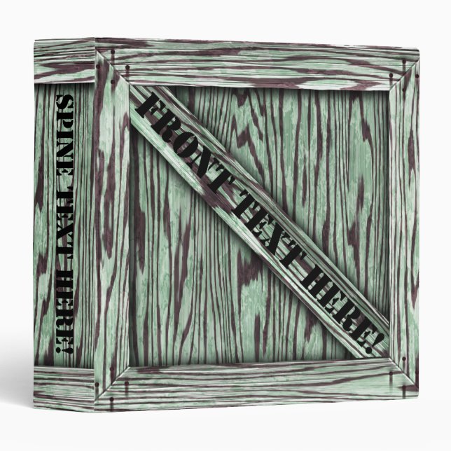 That's just Crate! - Green Wood - 3 Ring Binder (Front/Spine)