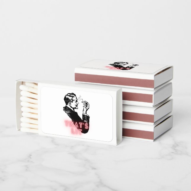 That's Lit - Funny Retro Vintage Smoker Matches (Stacked)