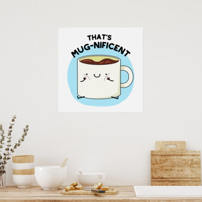 That's Mugnificent Cute Coffee Mug Pun - Coffee Puns - Tapestry