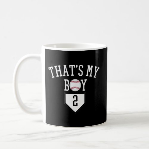 ThatS My 2 Baseball Number 2 Jersey Baseball Mom  Coffee Mug
