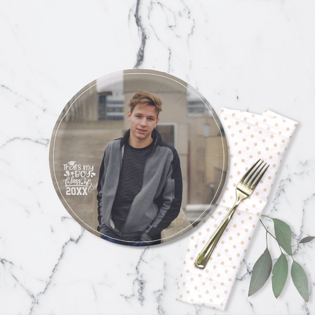 That's My Boy Class of 20XX Photo Graduation Paper Plates (Creator Uploaded)