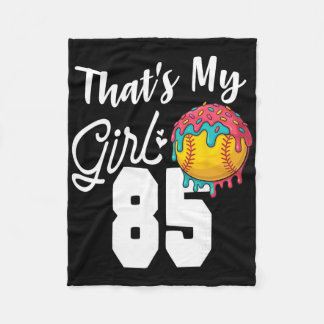 That's My Boy Softll 85 Number Mom Dad Number #85  Fleece Blanket
