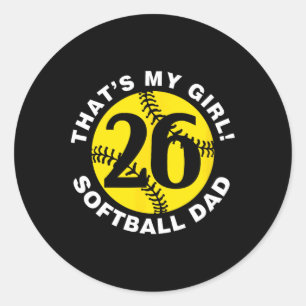 That's My Girl #26 Softll Dad Father's Day Fast Pi Classic Round Sticker